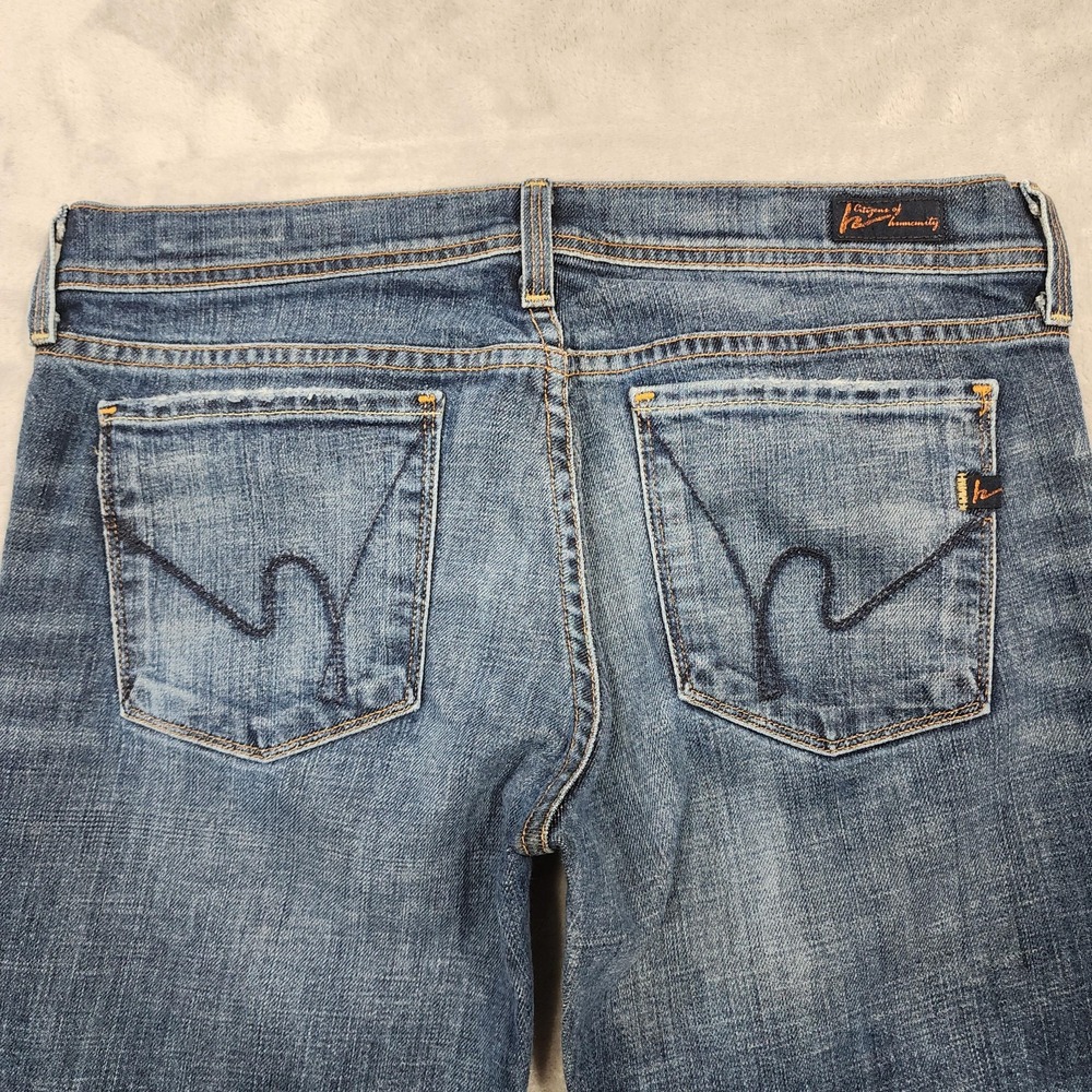 Citizens Of Humanity Jeans Womens 31 Blue Ingrid Low Rise Flare Stretch Denim - Picture 3 of 15